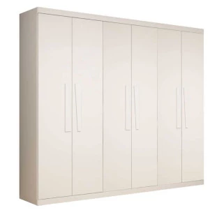 Guarda Roupa Casal 6 Portas Infinity Gelius Branco