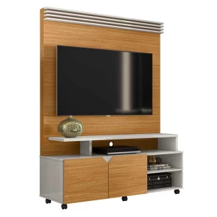 Home Sala Para TV 55 Polegadas Berlim 136cm Lukaliam Tauari/Off White