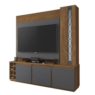 Estante Home Para TV até 55 Capri EDN Naturale/Grafite