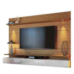 Home Suspenso Sala Para TV 65 Polegadas 182x164 Decore 1.8 Imcal Freijó/Off White