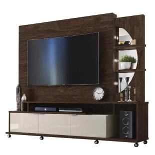 Estante Home Para TV 55 Polegadas Elegance 2.1 Lukaliam Noce/Off White