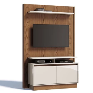 Estante Home Sala Para TV 42 Polegadas Fit 1.2 Imcal Freijó/Off White