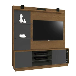 Estante Sala Home Para TV até 55 Ópera EDN Naturale/Grafite