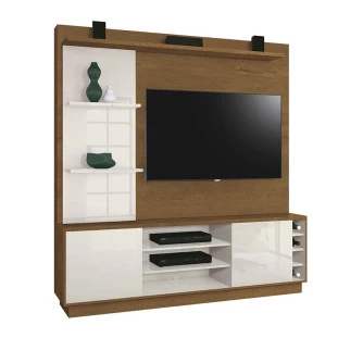 Estante Sala Home Para TV até 55 Ópera EDN Naturale/Off White