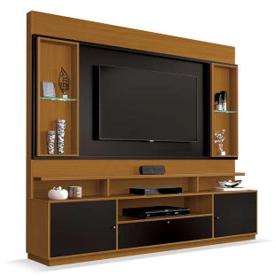Estante Home Para TV 58 Polegadas Ravello EDN Cedro/Preto