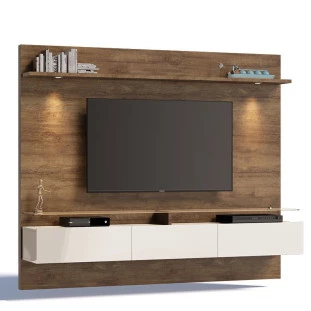 Home Suspenso Para TV 65 Polegadas Vidratto 2.2 Imcal Madeira/Off White