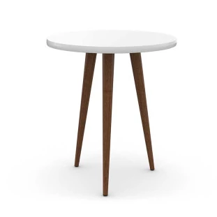 Mesa de Apoio Retrô Pés Palito 53 X 53 X 63 Legs Patrimar Branco