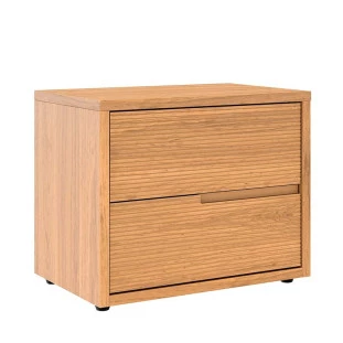 Mesa de Cabeceira 2 Gavetas Cava 100% MDF Concept Robel Freijo Frisado