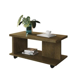 Mesa de Centro com Rodízios Criativa EDN Nogal