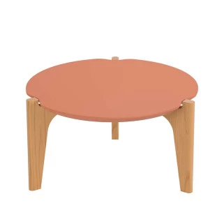 Mesa de Centro MDF Usinado Florida 55cm Lukaliam  Luanda/Freijo