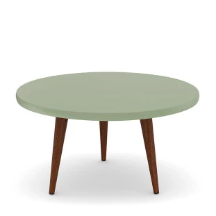 Mesa de Centro Redonda Retrô Pés Palito 67 x 67 x 38 Legs Patrimar Alecrim
