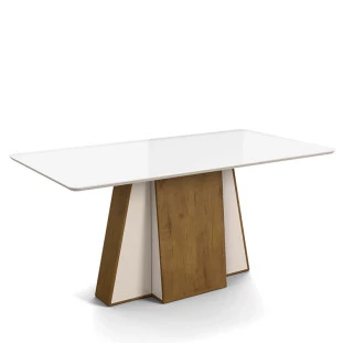 Mesa Para Sala de Jantar 170 x 90 Amalfi Lukaliam Canela/Off White