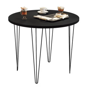 Mesa de Jantar Redonda 90 Pés de Ferro 8080 JB Bechara Preto