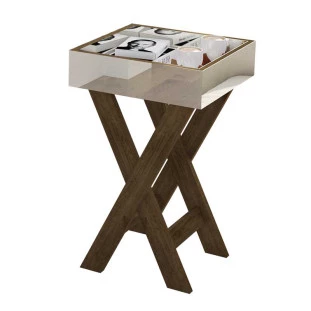 Mesa Lateral Espelhada 4024 JB Bechara Canela