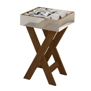 Mesa Lateral Espelhada 4024 JB Bechara Caramelo