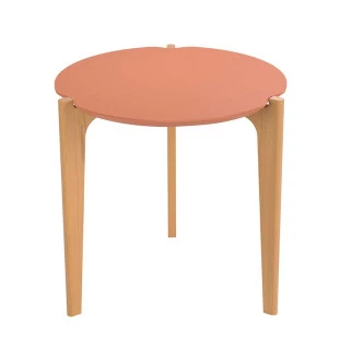 Mesa Lateral MDF Usinado Florida 60cm Lukaliam Luanda/Freijo