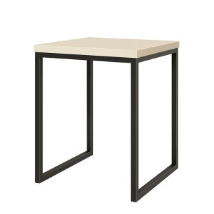 Mesa Lateral Para Sala 40x40 Iron EAX Móveis Off White