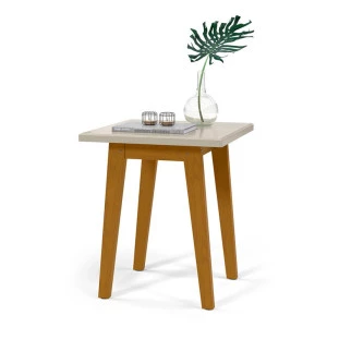 Mesa Lateral Quadrada 45 x 45 x 54 Prism Patrimar Off White