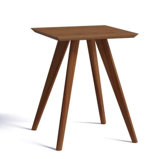 Mesa Lateral Quadrada Sala de Estar 52x52x66 Classic Imcal Freijó