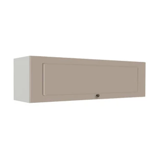 Módulo Armário Aéreo 120cm 1 Porta Basculante 100% MDF Cozinha Provence Robel Branco/Fendi Matte
