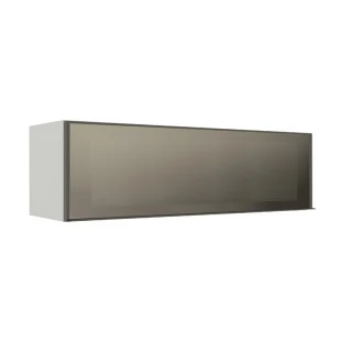Módulo Armário Aéreo 120cm 1 Porta Basculante Vidro Reflecta Cozinha Modulada Robel Branco
