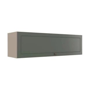 Módulo Armário Aéreo 120cm 1 Porta Basculante 100% MDF Cozinha Provence Robel Fendi/Salvia Matte