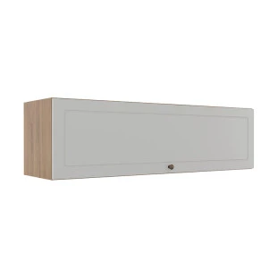 Módulo Armário Aéreo 120cm 1 Porta Basculante 100% MDF Cozinha Provence Robel Hanover/Branco Matte