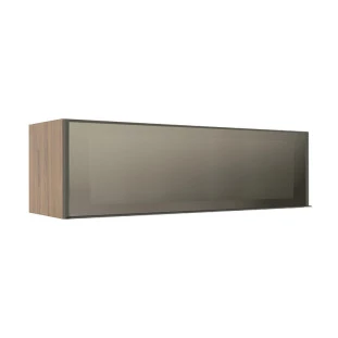 Módulo Armário Aéreo 120cm 1 Porta Basculante Vidro Reflecta Cozinha Modulada Robel Hanover