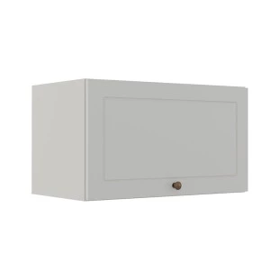 Módulo Armário Aéreo 60cm 1 Porta Basculante 100% MDF Cozinha Provence Robel Branco/Branco Matte