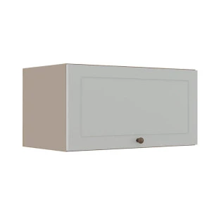 Módulo Armário Aéreo 70cm 1 Porta Basculante 100% MDF Cozinha Provence Robel Fendi/Branco Matte