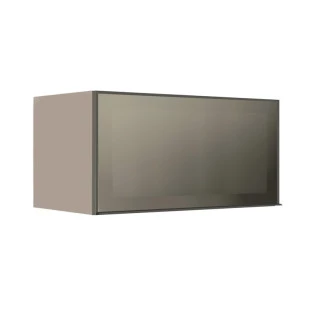 Módulo Armário Aéreo 70cm 1 Porta Basculante Vidro Reflecta Cozinha Modulada Robel Fendi