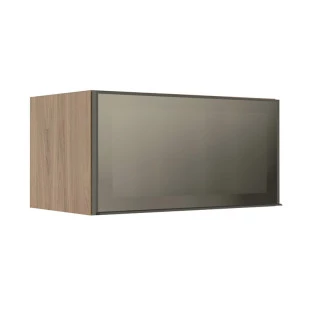 Módulo Armário Aéreo 70cm 1 Porta Basculante Vidro Reflecta Cozinha Modulada Robel Hanover