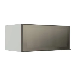 Módulo Armário Aéreo 80cm 1 Porta Basculante Vidro Reflecta Cozinha Modulada Robel Branco