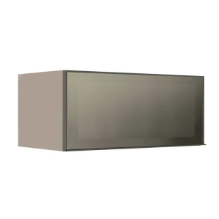 Módulo Armário Aéreo 80cm 1 Porta Basculante Vidro Reflecta Cozinha Modulada Robel Fendi