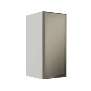 Módulo Armário Aéreo 68x30x34cm 1 Porta Vidro Reflecta Cozinha Modulada Robel Branco