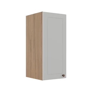 Módulo Armário Aéreo 68x30x34cm 1 Porta 100% MDF Cozinha Modulada Provence Robel Hanover/Branco Matte