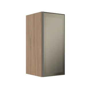 Módulo Armário Aéreo 68x30x34cm 1 Porta Vidro Reflecta Cozinha Modulada Robel Hanover