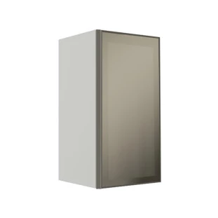 Módulo Armário Aéreo 68x35x34cm 1 Porta Vidro Reflecta Cozinha Modulada Robel Branco