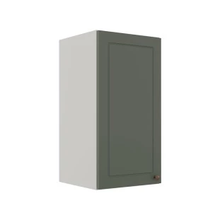 Módulo Armário Aéreo 68x35x34cm 1 Porta 100% MDF Cozinha Modulada Provence Robel Branco/Salvia Matte