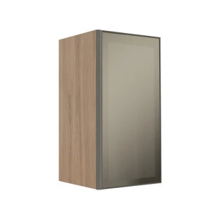 Módulo Armário Aéreo 68x35x34cm 1 Porta Vidro Reflecta Cozinha Modulada Robel Hanover