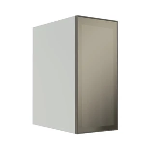 Módulo Armário Aéreo 68x35x56cm 1 Porta Vidro Reflecta Cozinha Modulada Robel Branco