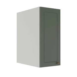 Módulo Armário Aéreo 68x35x56cm 1 Porta 100% MDF Cozinha Modulada Provence Robel Branco/Sálvia Matte