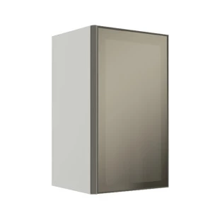 Módulo Armário Aéreo 68x40x34cm 1 Porta Vidro Reflecta Cozinha Modulada Robel Branco