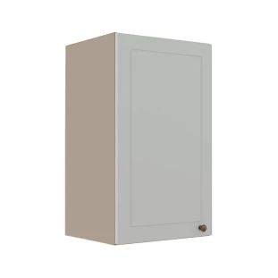 Módulo Armário Aéreo 68x40x34cm 1 Porta 100% MDF Cozinha Modulada Provence Robel Fendi/Branco Matte