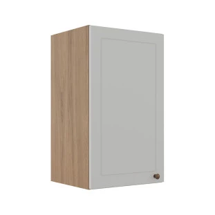 Módulo Armário Aéreo 68x40x34cm 1 Porta 100% MDF Cozinha Modulada Provence Robel Hanover/Branco Matte