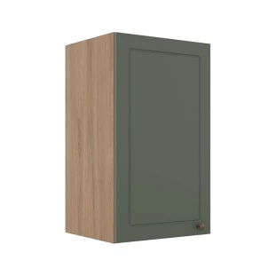 Módulo Armário Aéreo 68x40x34cm 1 Porta 100% MDF Cozinha Modulada Provence Robel Hanover/Salvia Matte