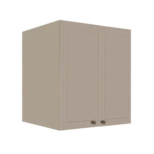 Módulo Armário Aéreo 68x60x56cm 2 Portas 100% MDF Cozinha Provence Robel Fendi/Fendi Matte