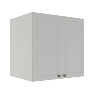 Módulo Armário Aéreo 68x70x56cm 2 Portas 100% MDF Cozinha Provence Robel Branco/Branco Matte