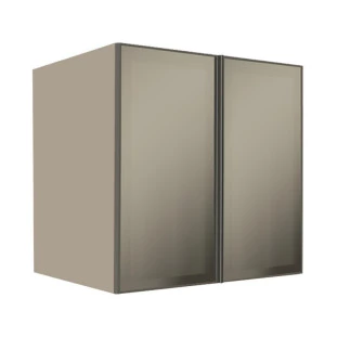 Módulo Armário Aéreo 68x70x56cm 2 Portas Vidro Reflecta Cozinha Modulada Robel Fendi