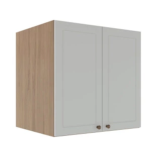 Módulo Armário Aéreo 68x70x56cm 2 Portas 100% MDF Cozinha Provence Robel Hanover/Branco Matte